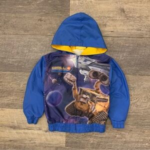 Vintage 2000s Toddler WALL E Cartoon Movie Windbreaker Jacket Toddler Size 4T